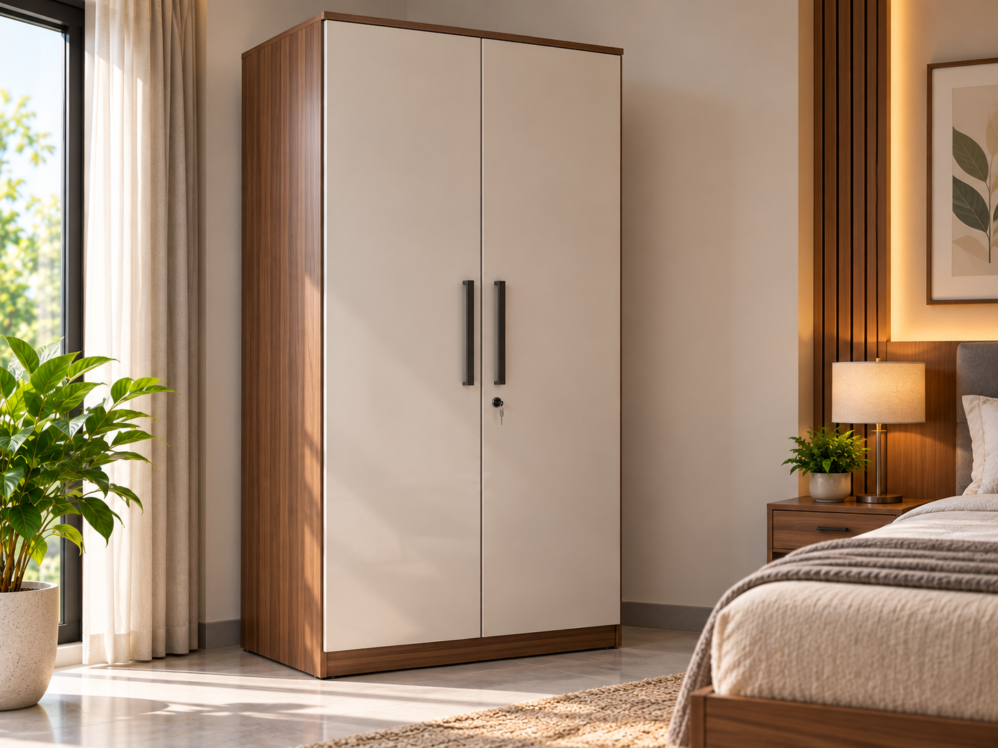 Wardrobe Almara 2 Door in Venjaramood — Bismi Enterprises